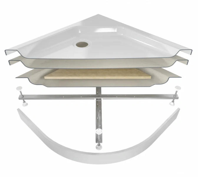 Душевой поддон Triton 80х80 см с экраном Щ0000038720 (детальная фотография), акриловые