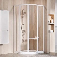 Душевой уголок Ravak Supernova 80x80 см профиль белый, стекло прозрачное