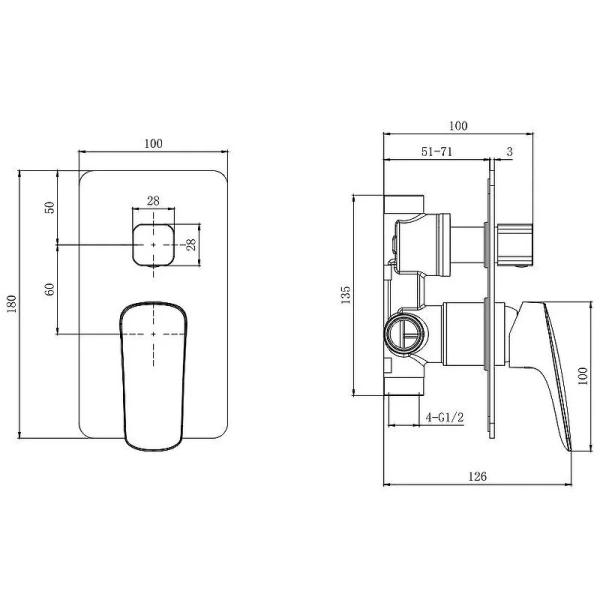 Душевой комплект Акватек Вега черный матовый AQ1072MB (детальная фотография), комплекты