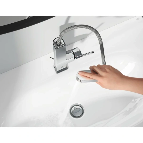 Смеситель для раковины Grohe Plus 23843003 (детальная фотография), современные, hi-tech