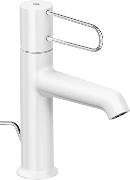 Смеситель для раковины Jacob Delafon Odeon Rive Gauche белый ручка хром E21028-CP-00 (детальная фотография)