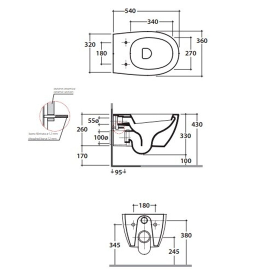 Схема (детальная фотография), без бачка, со скрытым бачком