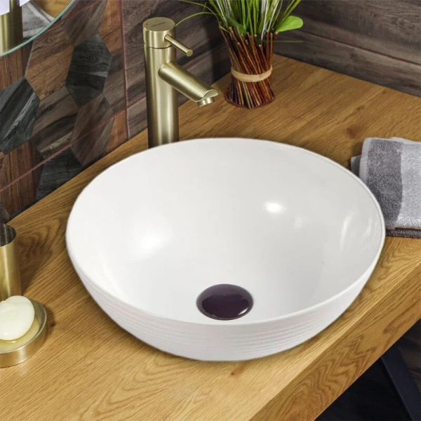 Раковина Azario 47.5 см белая XML4004-1-B20 (детальная фотография), накладные (на столешницу), пристенные