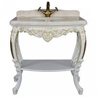 Консоль напольная, цвет белый глянец, Tessoro Isabella 80