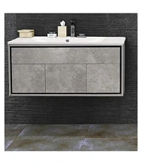 Тумба с раковиной подвесная Акватон Уэльс 1A267601WA6A0 100 см с механизмом открывания Push-To-Open