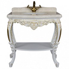 Консоль напольная, цвет белый глянец, Tessoro Isabella 80