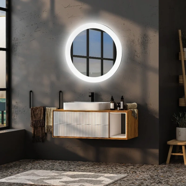 Зеркало с подсветкой Abber Mond 77 см с диммером AG6202SL-0.77 (детальная фотография), полотно