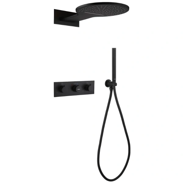 Душевой комплект Abber Wasser Kreis черный матовый AF8151B (детальная фотография)