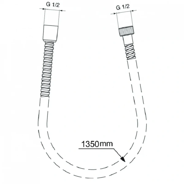Шланг для душа Ideal Standart Ultraflex хром BG135AA (детальная фотография), шланги для душа