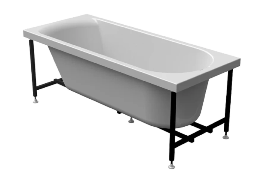 Акриловая ванна Радомир Николь 2-78-0-0-1-210Р, 180 x 80 см, фронтальный экран, каркас разборный в комплекте, белая (детальная фотография), 180 см