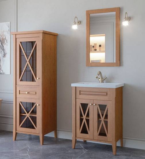 Тумба с раковиной напольная Caprigo Napoli Promo 60 см массив бука (детальная фотография), в наличии, по запросу