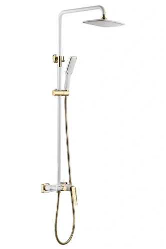 Душевая стойка Boheme Venturo белая/золото - фото 1