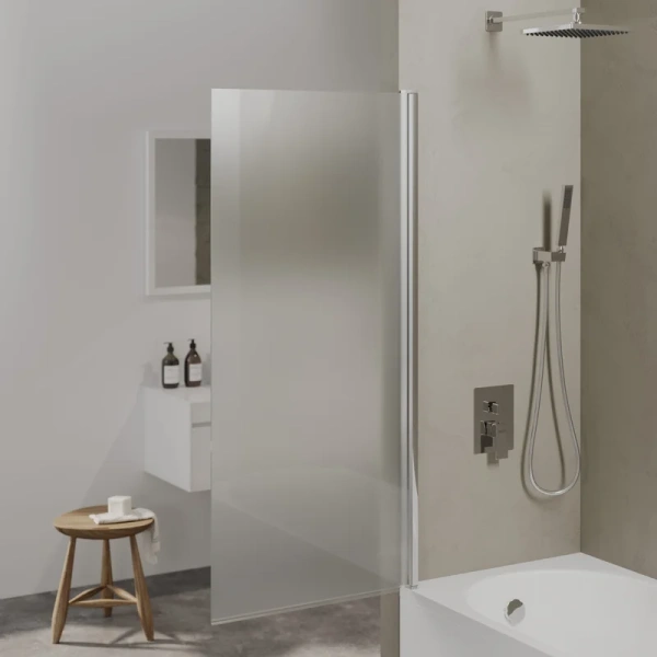 Шторка для ванны Berges River S 90х145 см матовое стекло, профиль хром 065020 (детальная фотография), современные, hi-tech