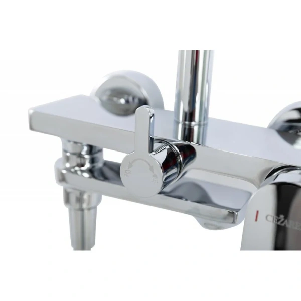 Душевая стойка Cezares Comfort со смесителем и изливом COMFORT-CVD-01 (детальная фотография), хром