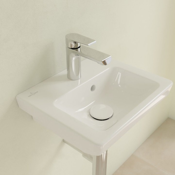 Раковина Villeroy & Boch Subway 2.0 37 см цвет ярко-белый с покрытием CeramicPlus 731737R2 (детальная фотография), современные, hi-tech