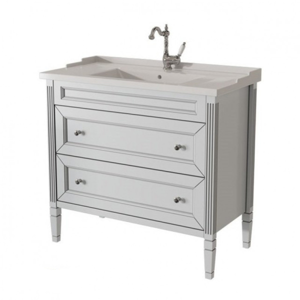 Тумба под раковину напольная Caprigo Albion Promo 90 см белая 33320-В077 (детальная фотография)