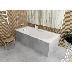 Ванна чугунная Акватек Гамма 150х75 см с двумя ручками