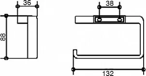 Бумагодержатель Keuco Industrie 14 хром 41462010000 (детальная фотография), хром