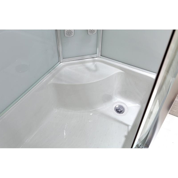 Душевая кабина Black&White Galaxy G5507 120x80 см левосторонняя 550712L (детальная фотография), стеклянные, прозрачные