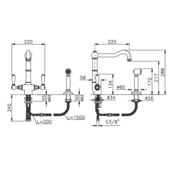 Схема (детальная фотография), классические, ретро, с элементами дерева, с элементами керамики
