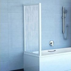 Неподвижная ванная стенка, профиль белый, пластик рейн,  Ravak APSV-70 9501010241