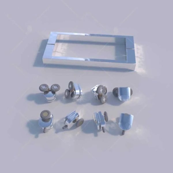 Душевой уголок RGW Classic CL-44 32094480-1 80x100 см прямоугольный (детальная фотография), хром, черные