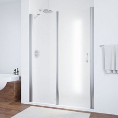 Душевая дверь профиль глянцевый хром стекло сатин Vegas-glass