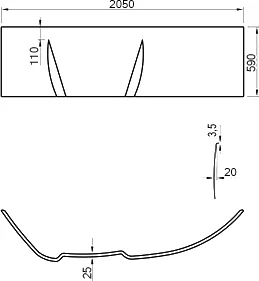 Передняя панель Ravak Asymmetric 170 см правая CZ49100000 (детальная фотография) index_2