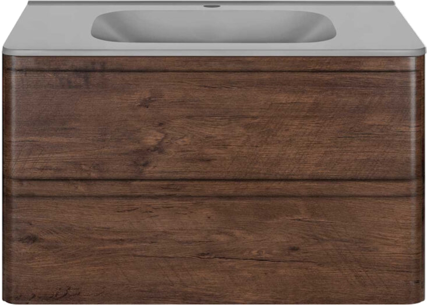 Тумба под раковину подвесная Vincea Vico 79 см R.Wood VMC-2V800RW (детальная фотография), под дерево