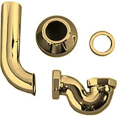 Наружный низкий сифон для ванны, цвет золото, Simas 120018 ORO