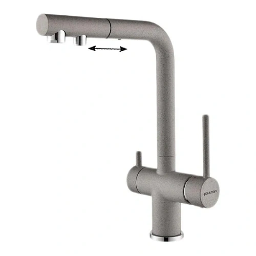 Смеситель для питьевой воды Paulmark Serpentine серый - фото 7
