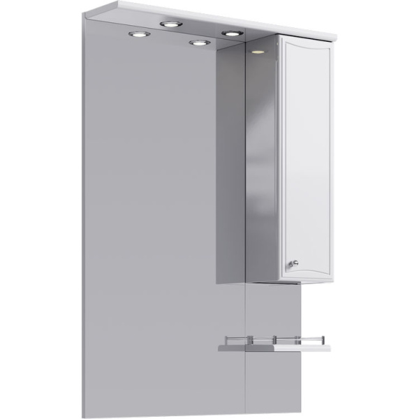 Зеркало cподсветкой Aqwella Барселона 70 см со шкафчиком Ba.02.07 (детальная фотография)