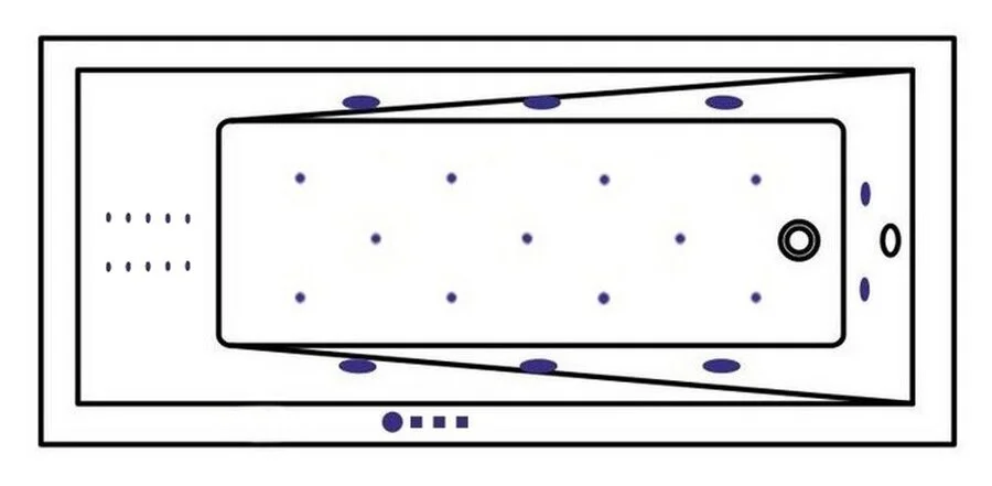Ванна гидромассажная Whitecross Wave 160 x 70 см, ULTRA NANO, хром, белый, 0101.160070.100.ULTRANANO.CR (детальная фотография), современныe, hi-tech