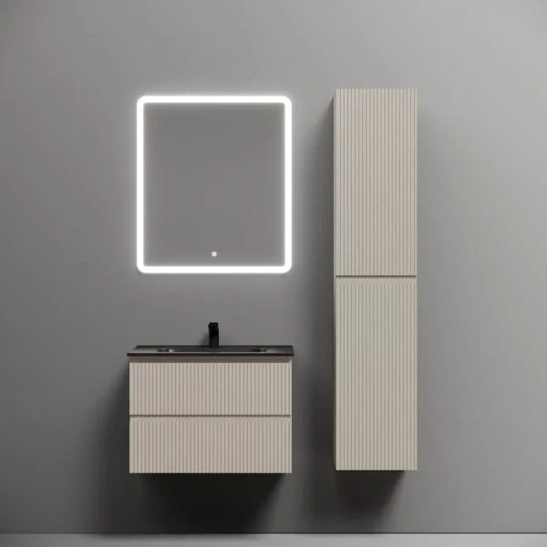 Тумба под раковину подвесная Sancos Snob R 70 см Beige Soft SNR70CE (детальная фотография), бежевая