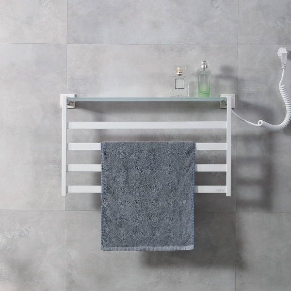 Полотенцесушитель электрический Black&White Moon 58x35 см белый матовый 333WN (детальная фотография), современные, hi-tech