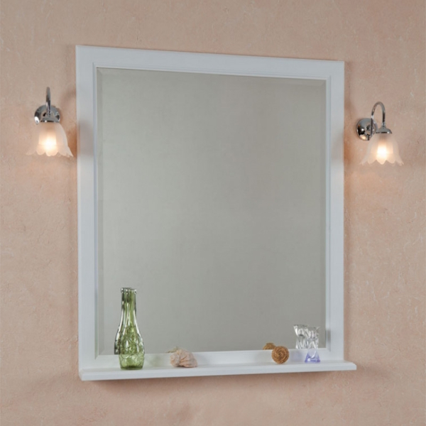 Зеркало для ванной с полкой, цвет белый матовый, La Beaute Michel SPEC175LBO (детальная фотография)