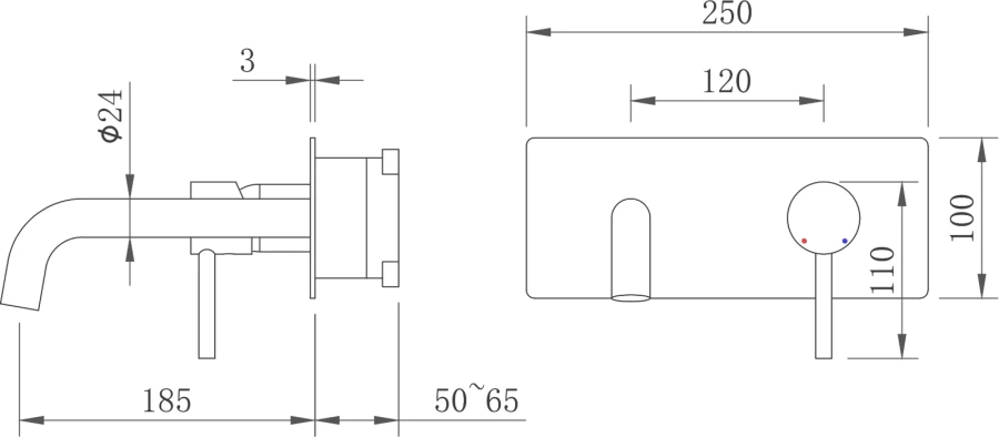 Смеситель для раковины Berges Ventas R хром 076009 (детальная фотография), современные, hi-tech