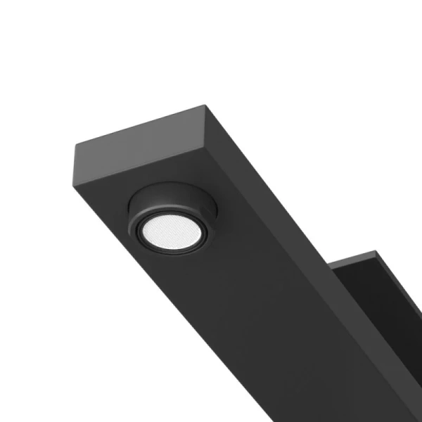 Смеситель для раковины Cezares Slider черный матовый SLIDER-LC-NOP-W0 (детальная фотография), из нержавеющей стали, прямоугольная форма