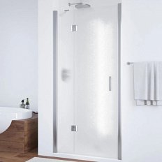 Душевая дверь профиль глянцевый хром стекло шиншилла Vegas-glass