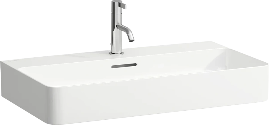 Раковина Laufen Val 75 см белая с 1 отверстием для смесителя 8.1028.5.000.104.1 (детальная фотография)