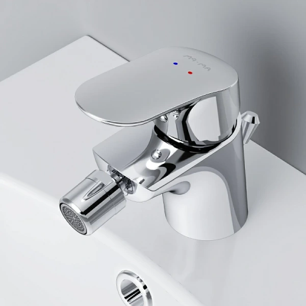 Смеситель для биде Am.Pm Like с донным клапаном хром F8083116 (детальная фотография), современные, hi-tech