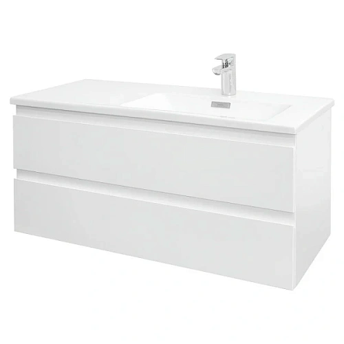 Тумба под раковину подвесная Jacob Delafon Madeleine 100 см правая, белая матовая - фото 1