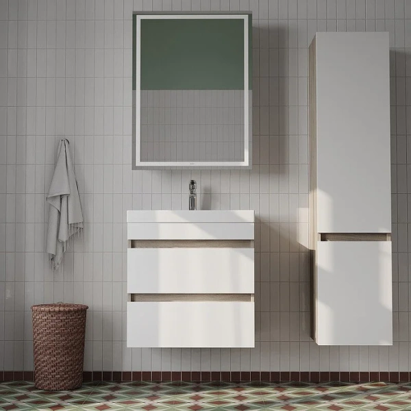 Зеркальный шкаф с подсветкой IDDIS Zodiac 60 см белый ZOD6000i99 (детальная фотография), белые