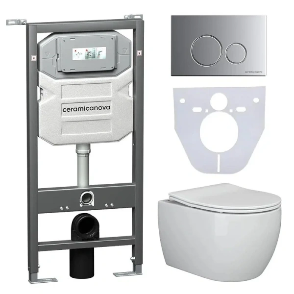 Унитаз с инсталляцией Ceramica Nova Play CN3001_1001 сиденье микролифт (детальная фотография)