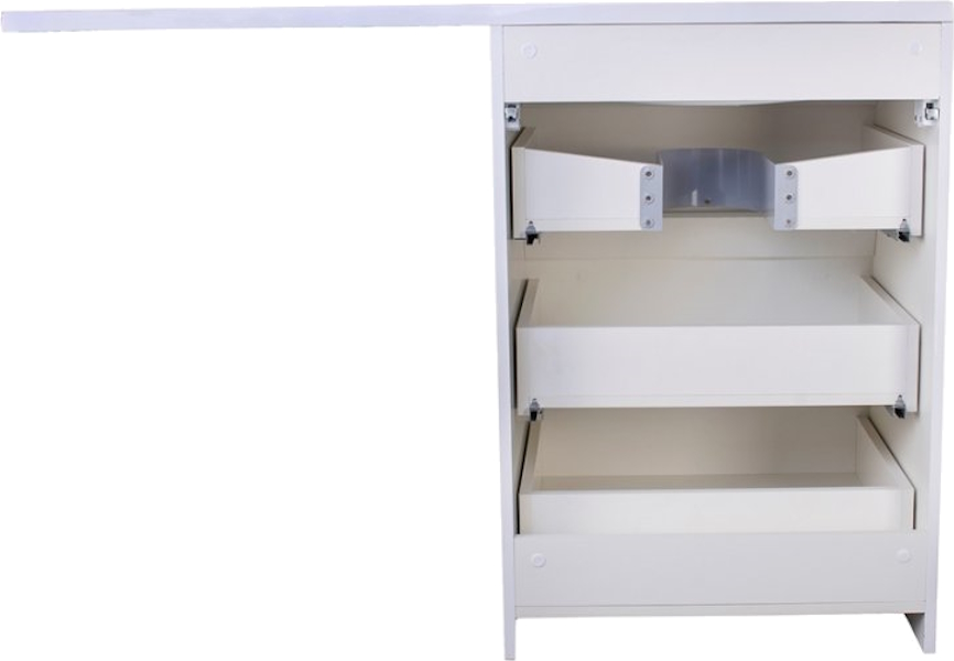 Тумба под раковину напольная Style Line Даллас 38 см белая АА00-000069 (детальная фотография), белая