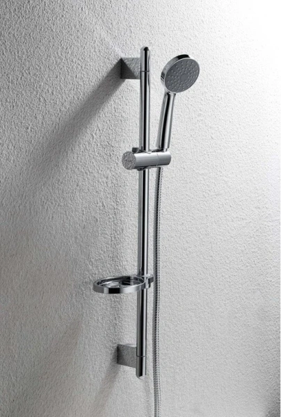 Штанга для душа с мыльницей Bravat D152CP-3-RUS (детальная фотография), хром