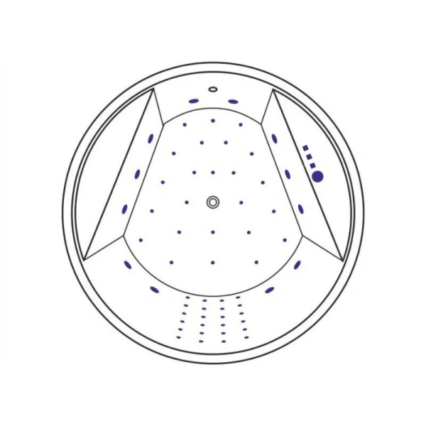 Ванна гидромассажная Excellent Great Arc Nano 160 x160 см, цвет белый/золото, WAEX.GRE16.NANO.GL (детальная фотография), другие