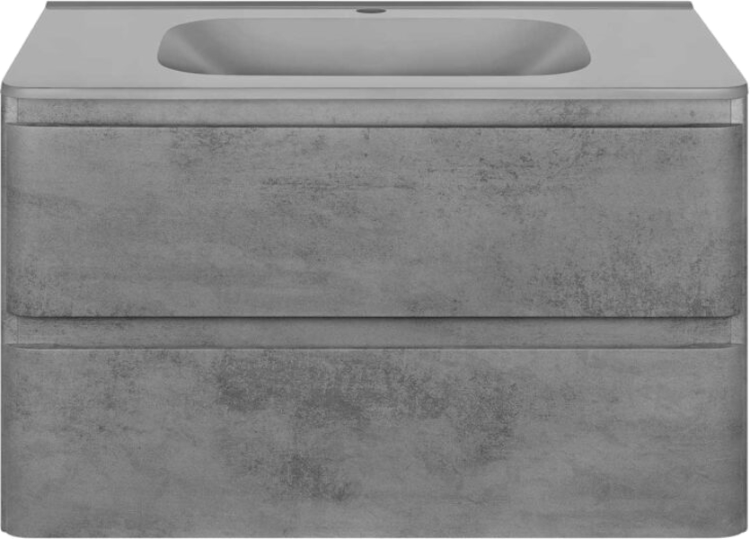 Тумба под раковину подвесная Vincea Vico 79 см Beton VMC-2V800BT (детальная фотография), под дерево