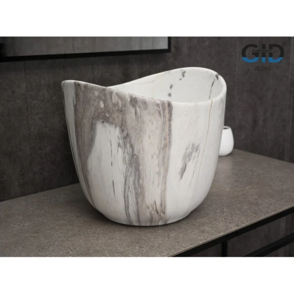 Раковина GID Creativo Mnc9303 36 см под камень матовая 54479 (детальная фотография), накладные (на столешницу)