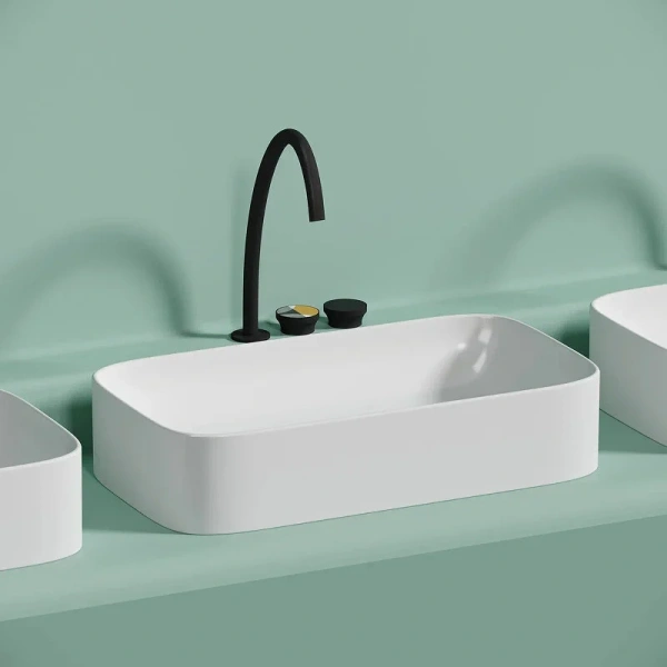 Раковина Ceramica Nova Element 70 см белая матовая CN6054MW (детальная фотография), накладные (на столешницу)